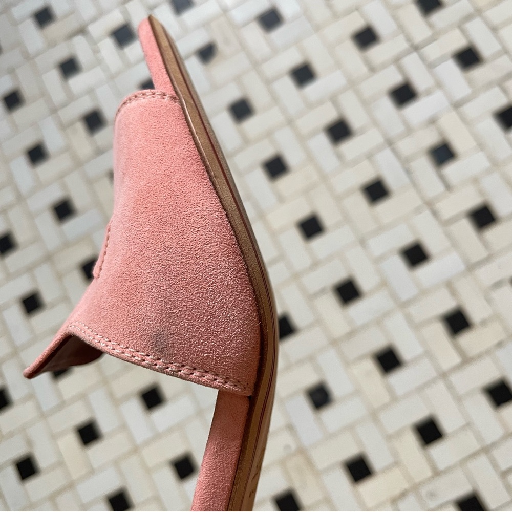 Loro Piana Sumer Charms Sandal Pink Suede Heels - Picture 12 of 13